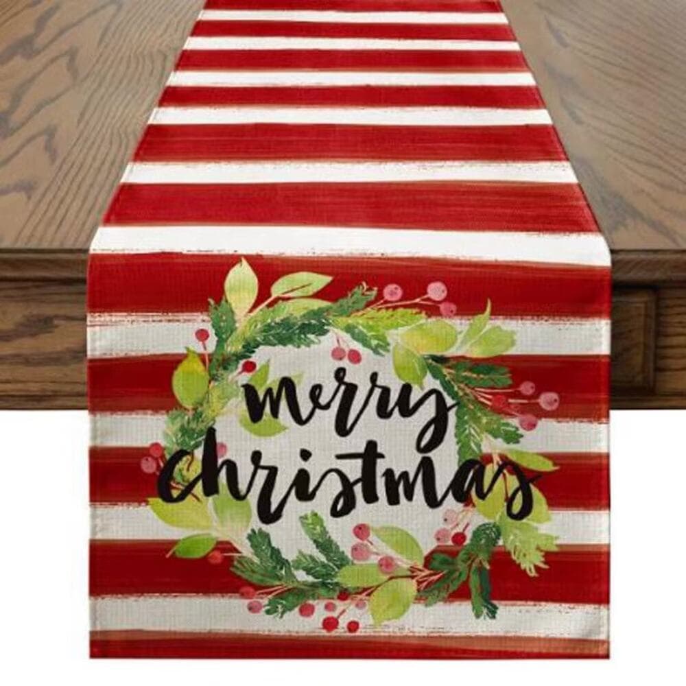 Fashion Linen Christmas Tree printed table runner flag kitchen dining tableclot