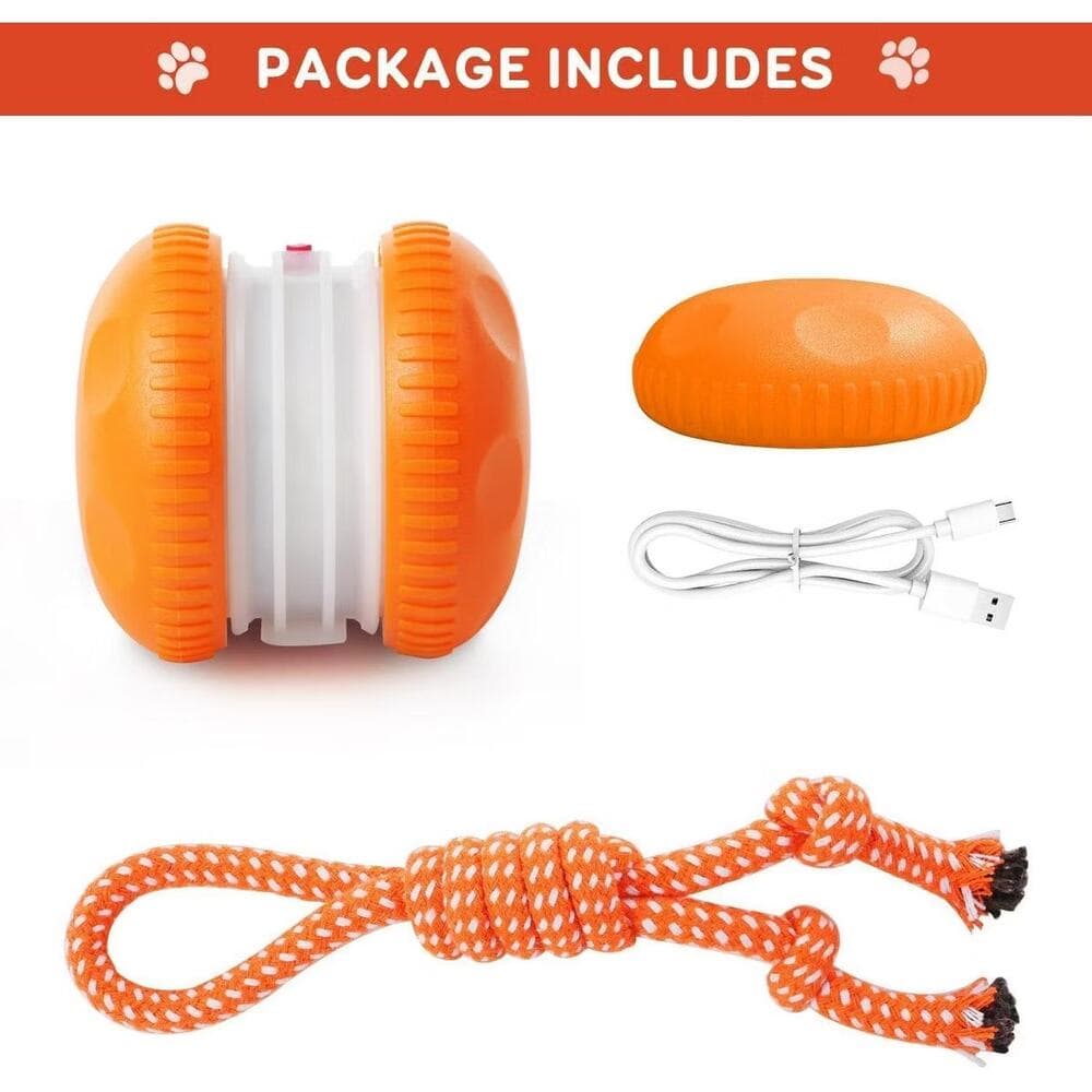 Attop Interactive Dog Toys, Random Path Automatic Moving and Rolling Dogs Toy