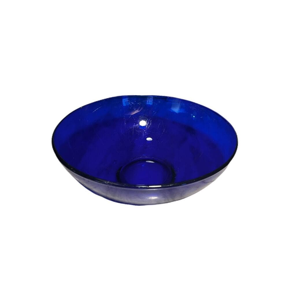 Blue Glass Bowl Size 10”L X 10”W X 4” H