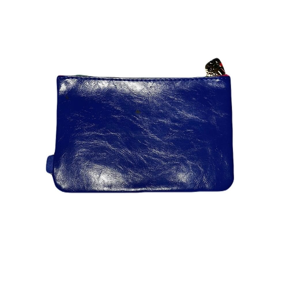 Ipsy burgundy and blue make-up Bag