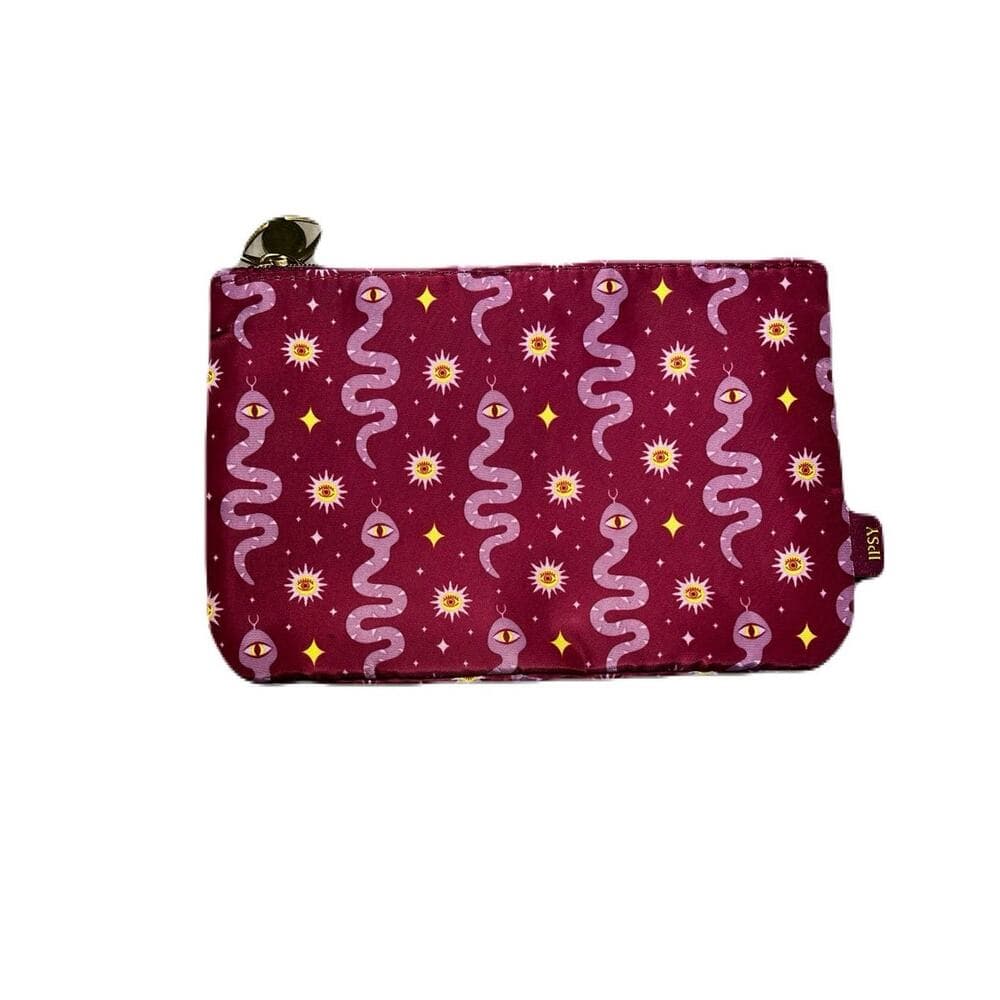 Ipsy burgundy make-up Bag