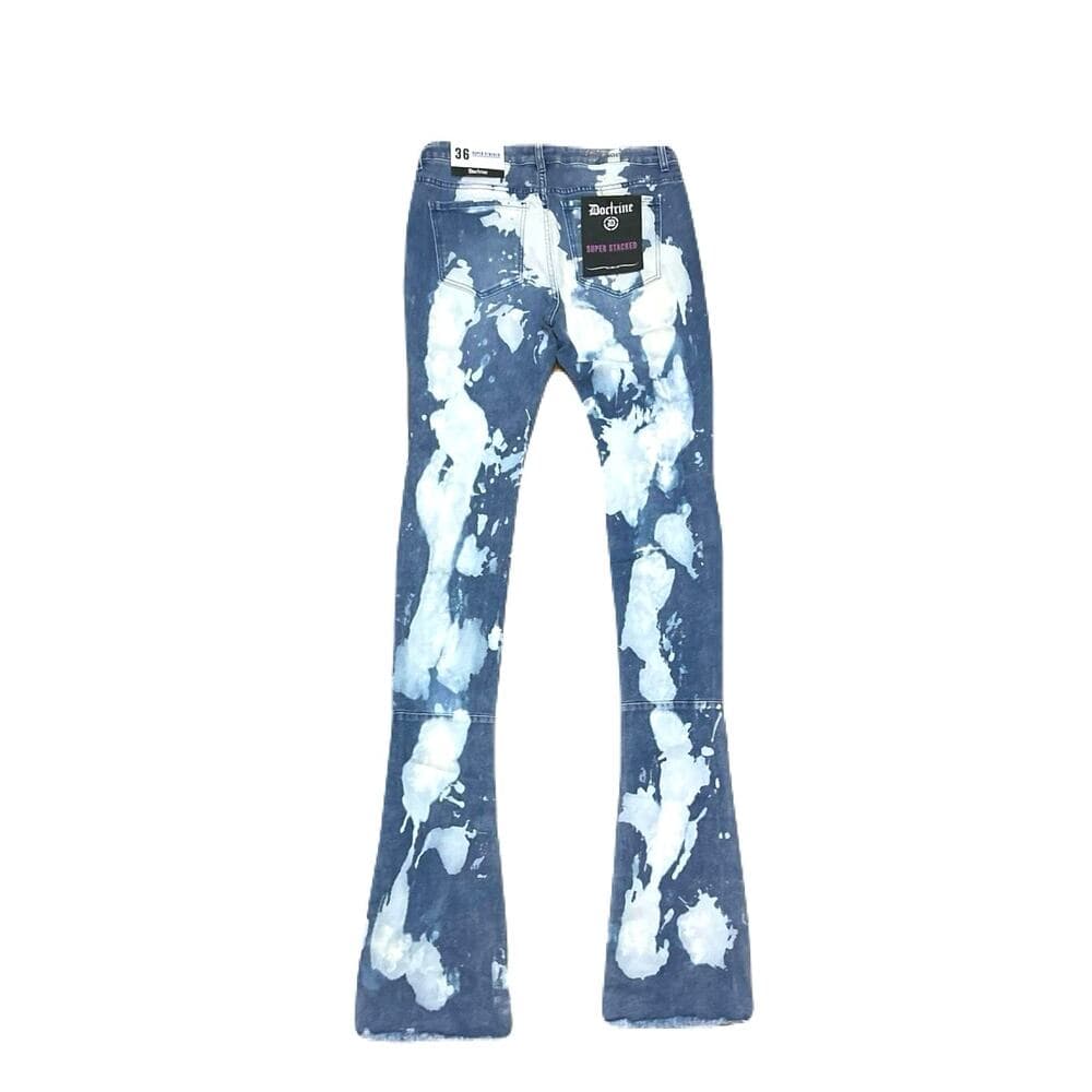 Doctrine Hendrix Stacked Indigo Wash Size 36 New
