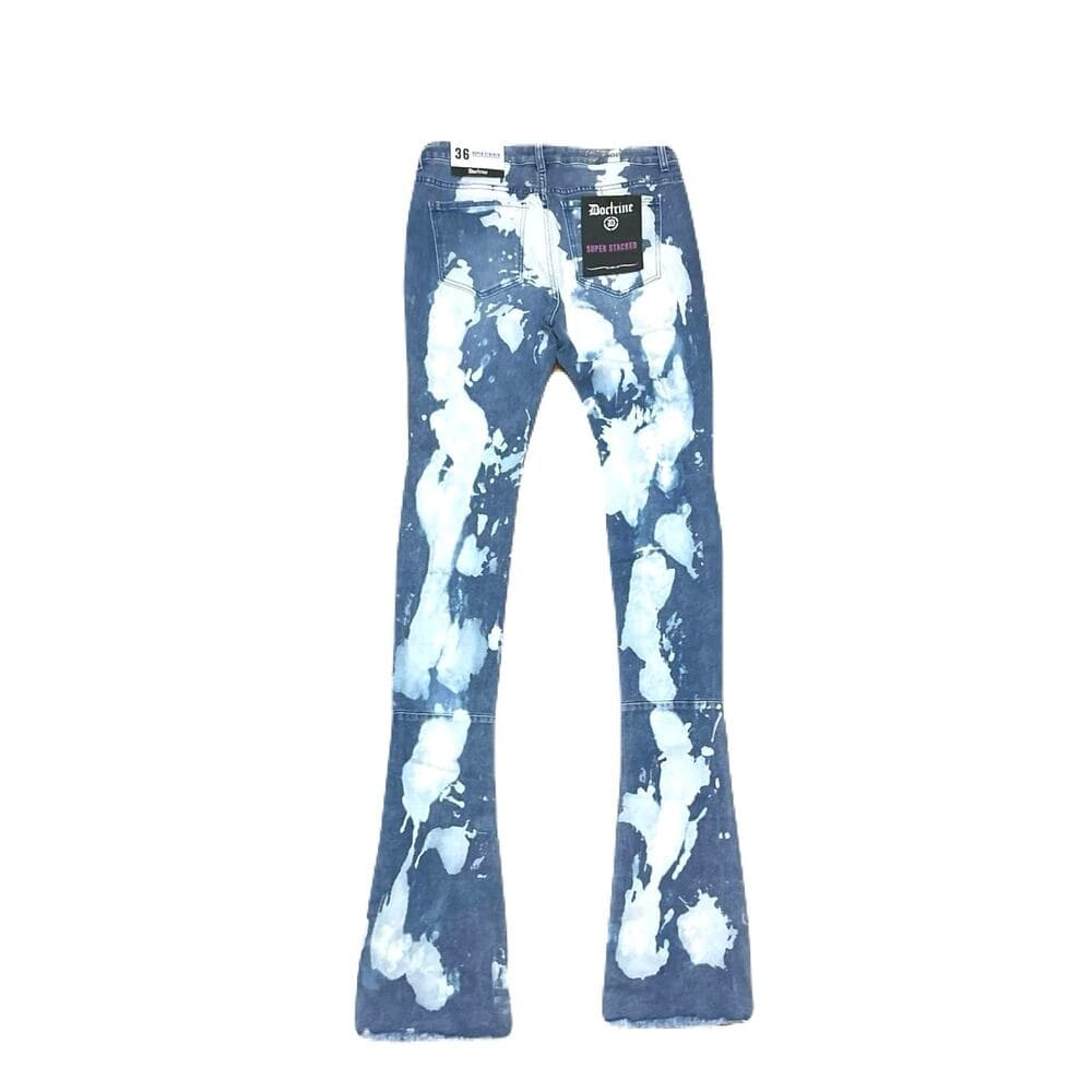 Doctrine Hendrix Stacked Indigo Wash Size 40 New