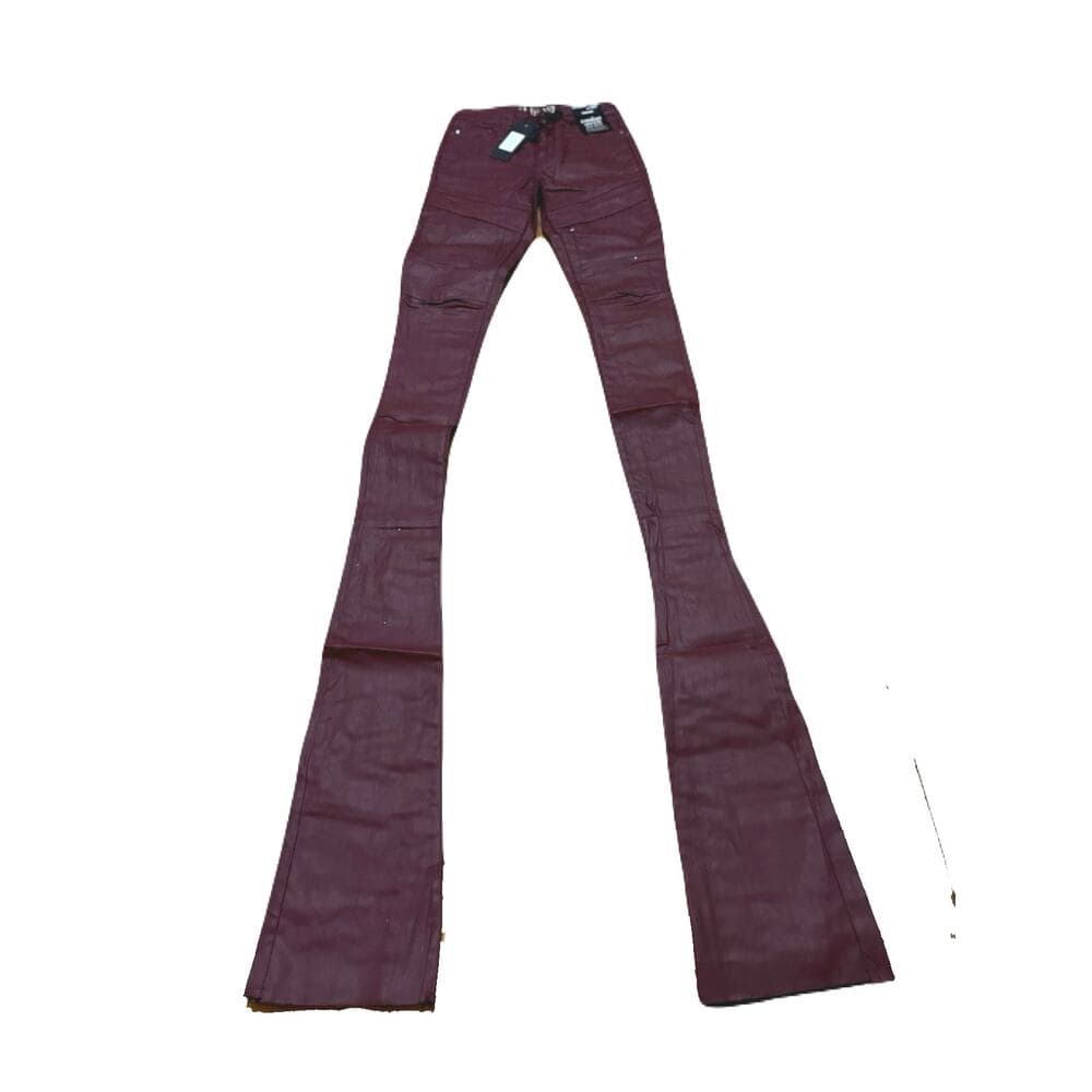 Si Tu Veux Gordon Jean’s Burgundy Wax Superstack Size 36