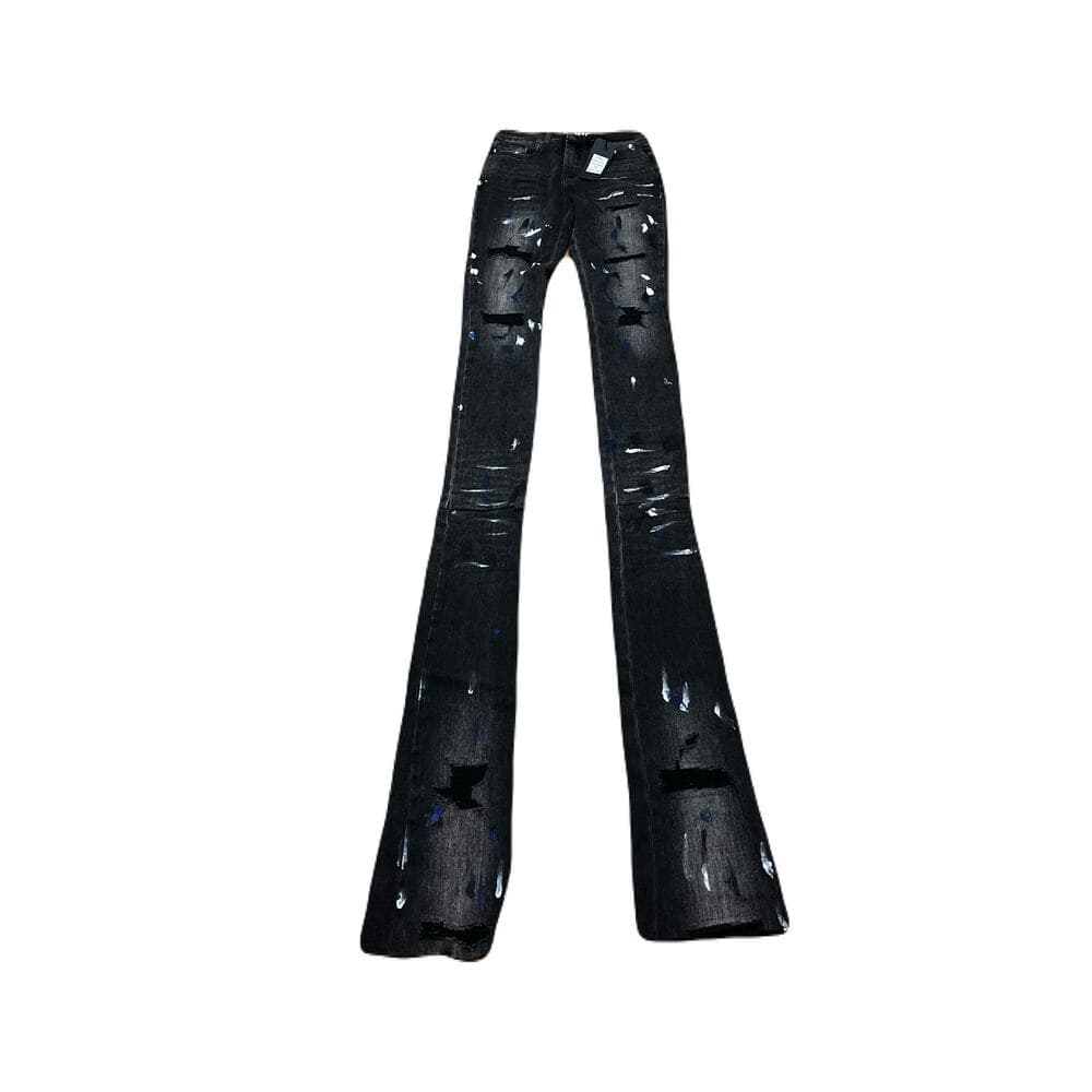 Si Tu Veux Marc Jeans Black Wash Superstack Mens Size 42