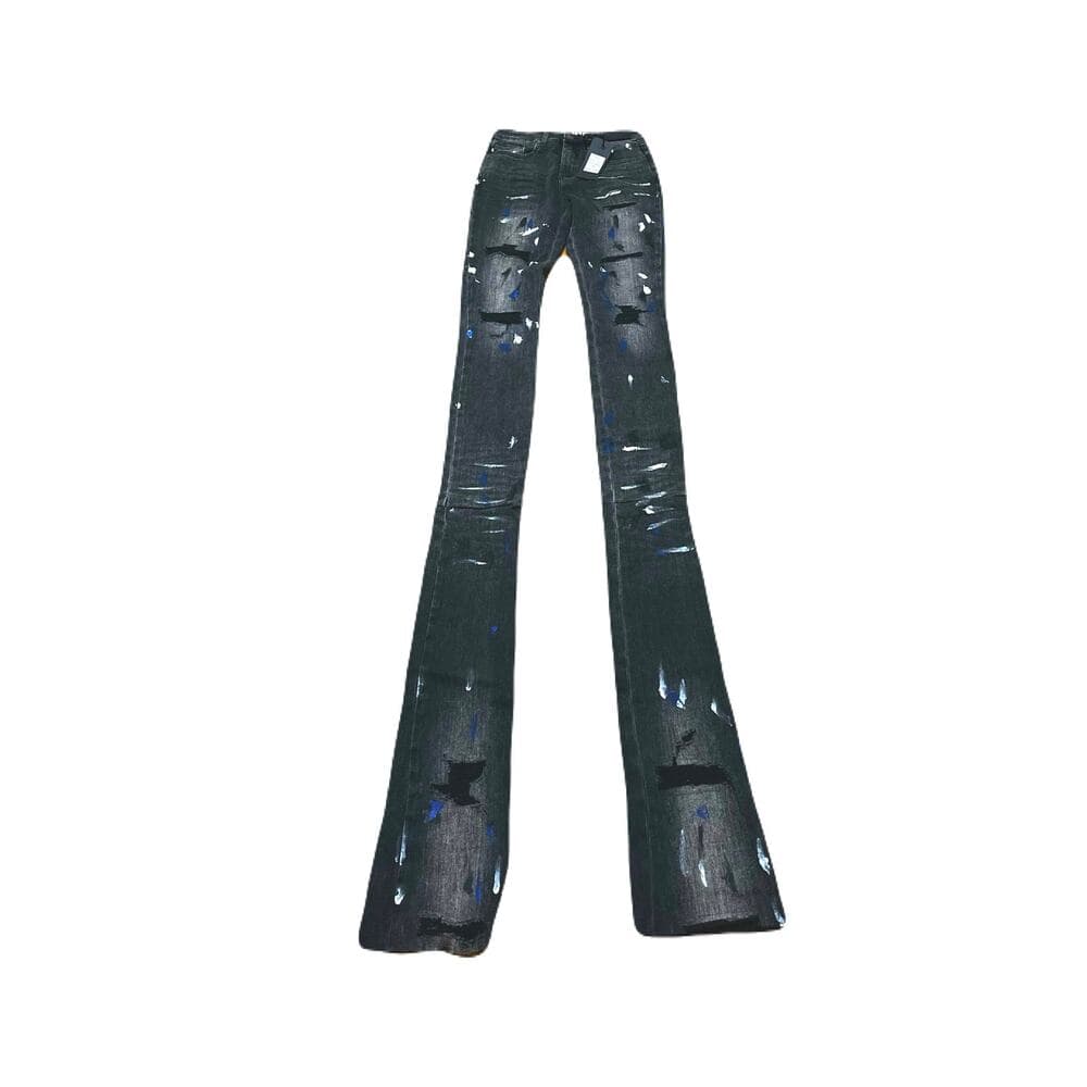 Si Tu Veux Marc Jeans Black Wash Superstack Mens Size 32
