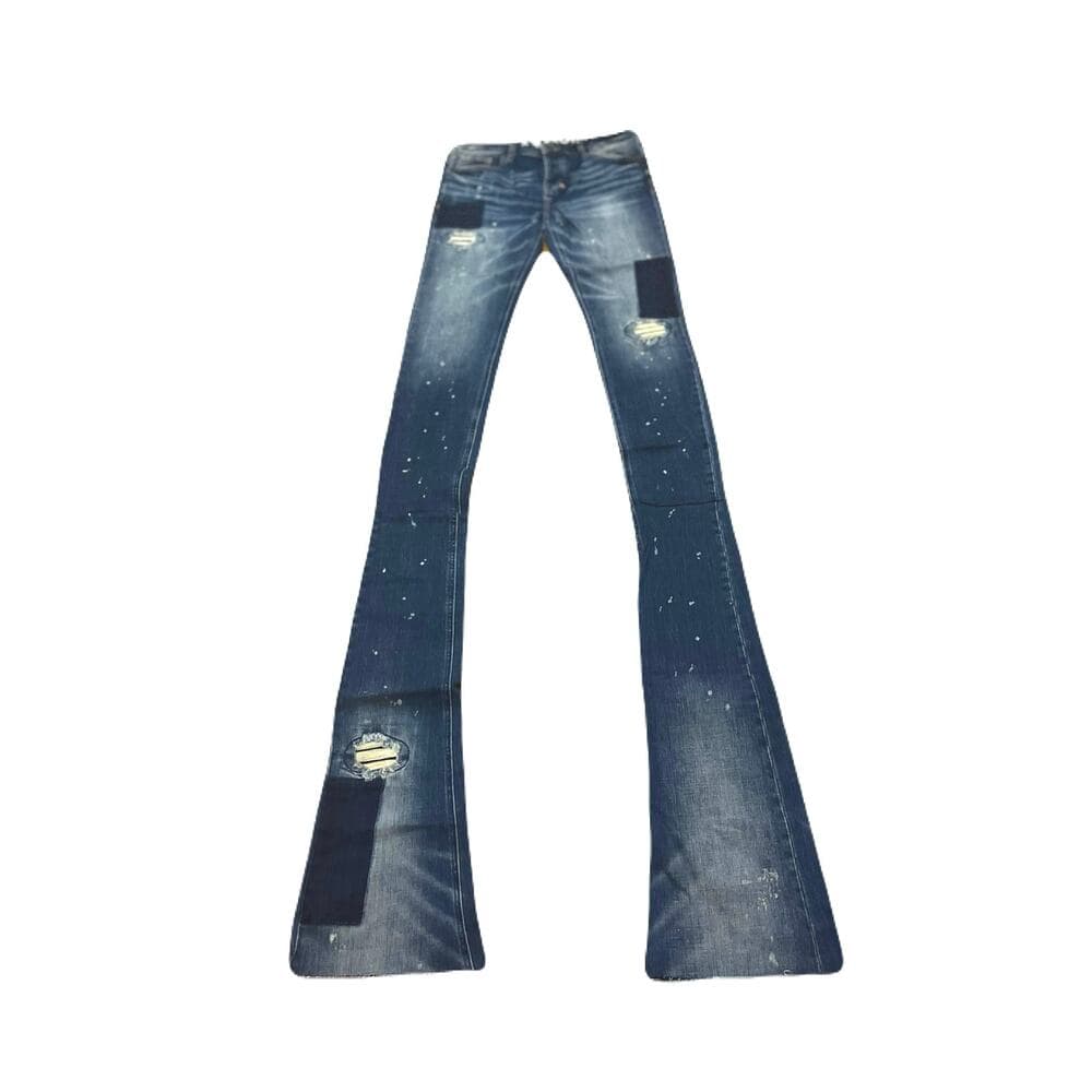 Shabaz Brother Billy Jeans Superstack Denim Blue Men’s Size 34