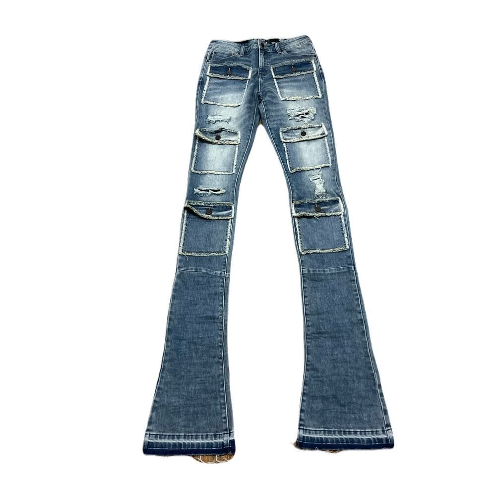 Doctrine Denim Blue Men’s Superstack Men’s Jean’s Size 32