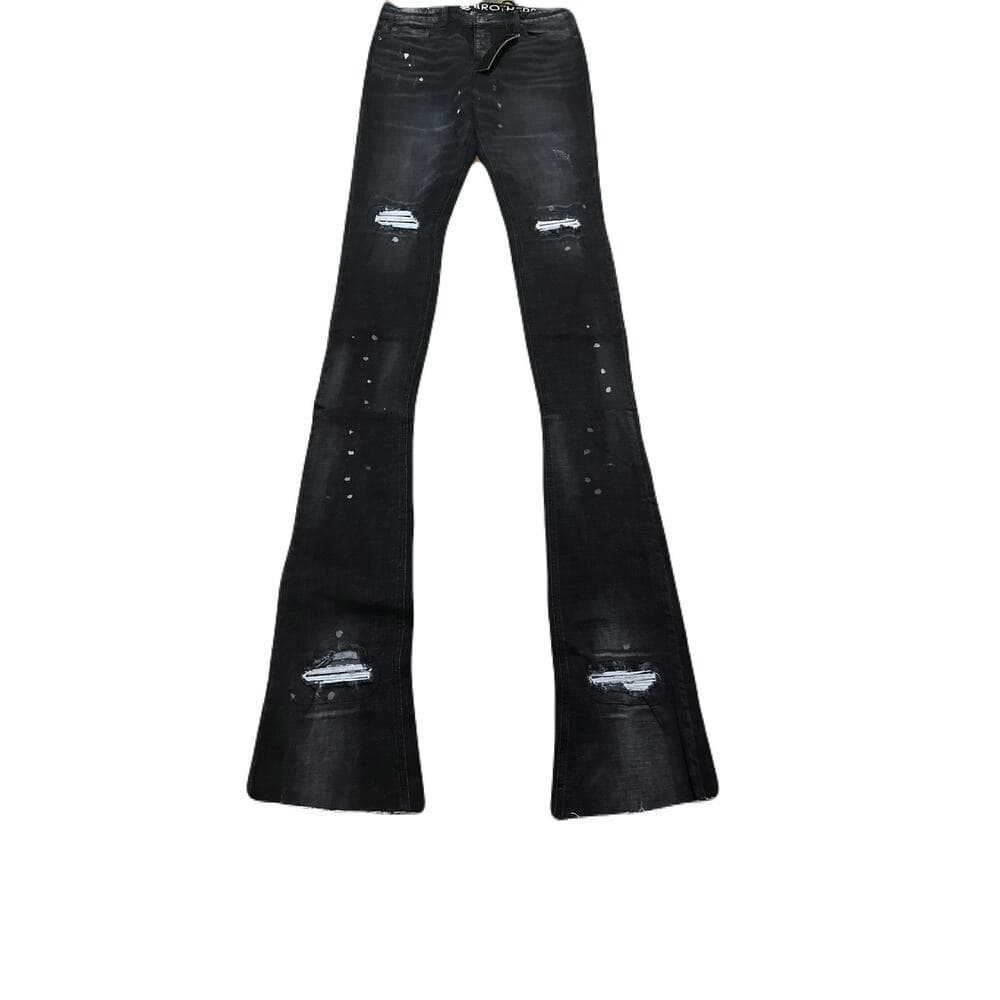 Shabaz Brother Men’s Black Superstack Jean’s Size 34 Brand New