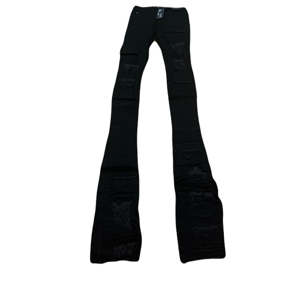 Si Tu Veux Brutini Jeans Jet Black Superstack Men’s Size 38