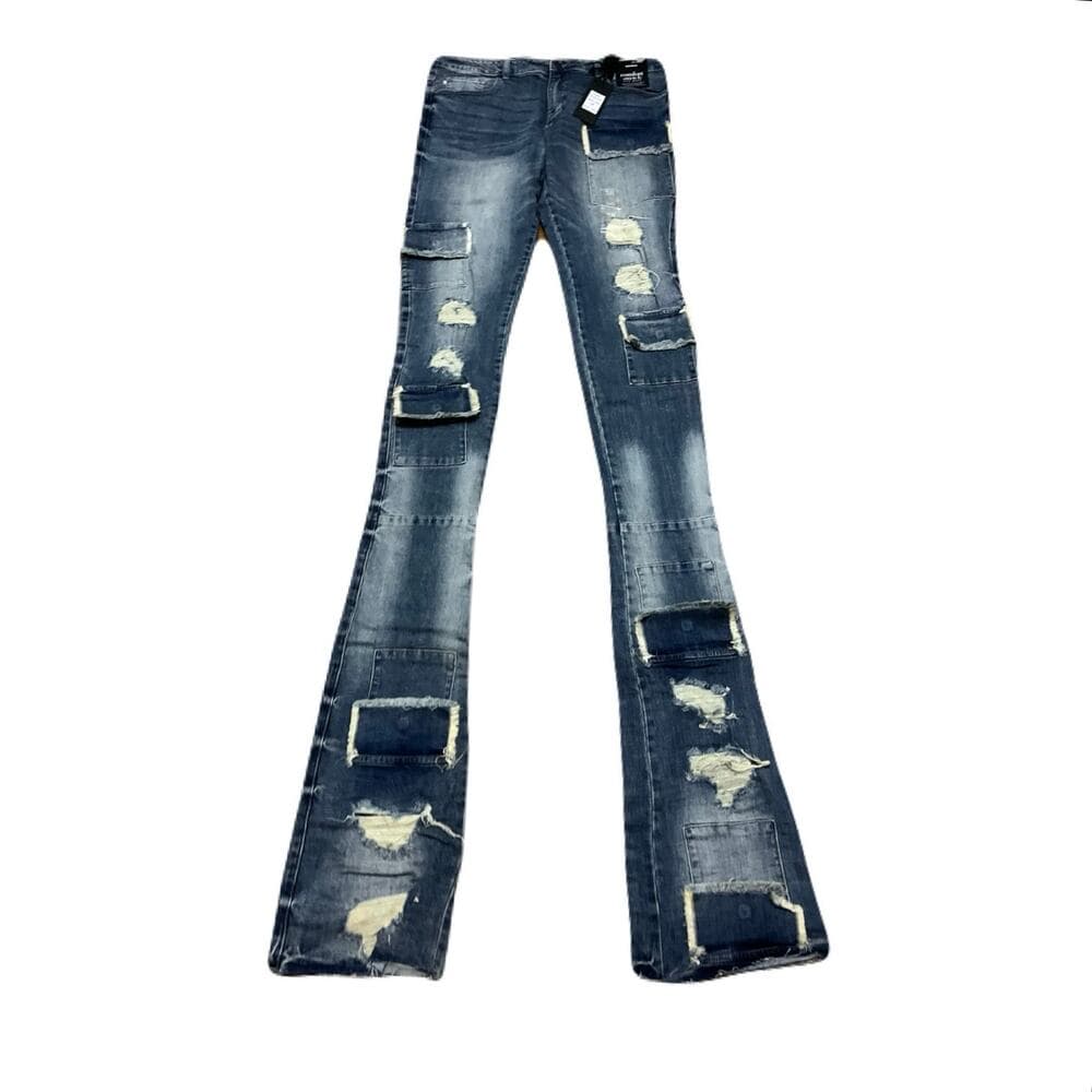 Si Tu Veux Brutini Jeans Indigo Wash Superstack Men’s Size 40
