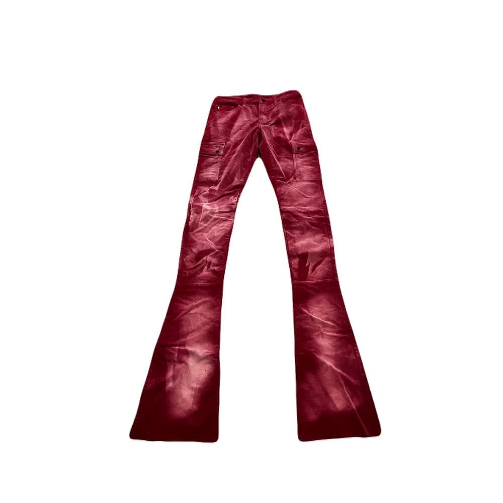 Si Tu Veux Cherry Red Superstack Men’s Jean’s Size 32