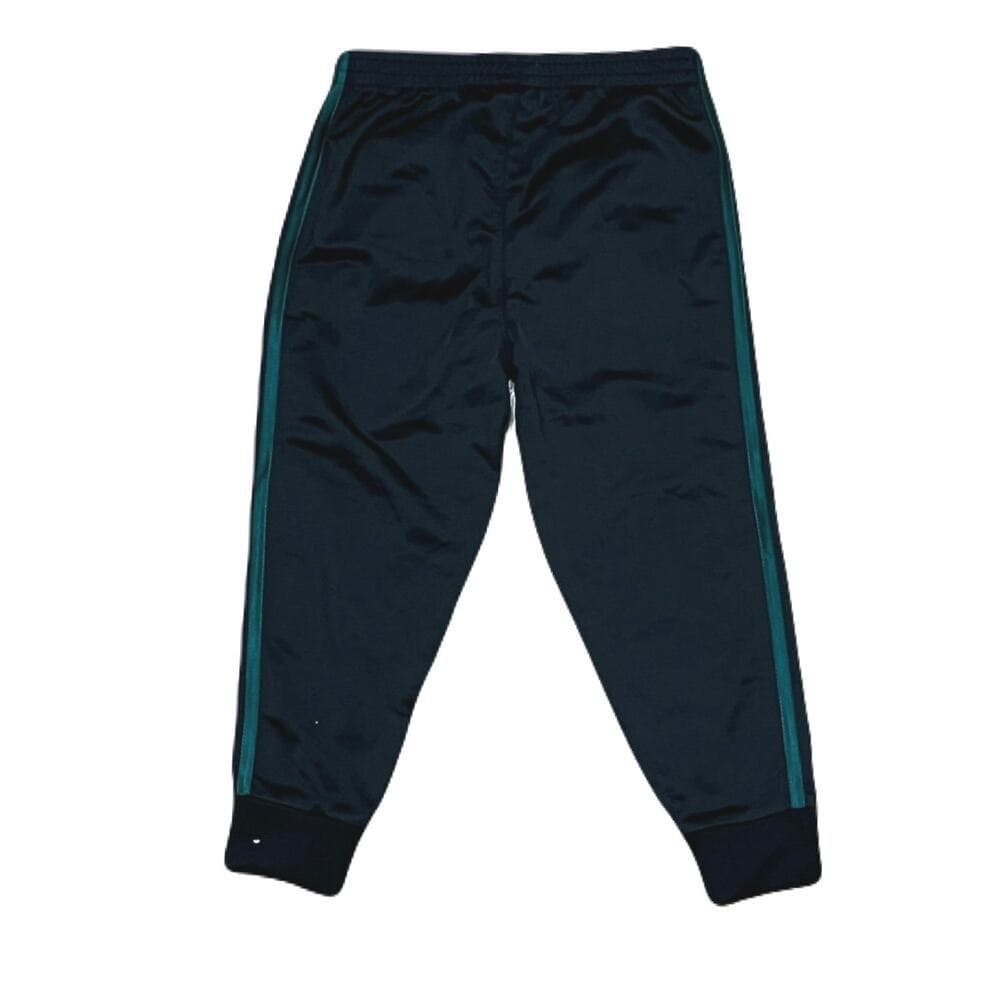 Adidas Black Pants Size 4 With Green Stripes On The Side