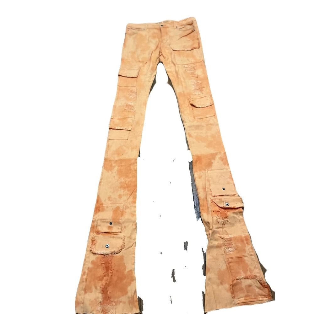 Si Tu Veux Orange Superstack Men’s Jean’s Size 36