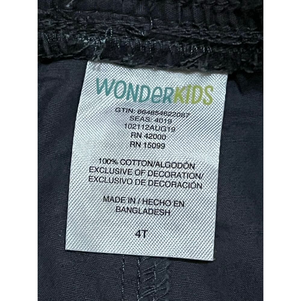 Wonder Kids Black Wonder Shorts Size 4 T