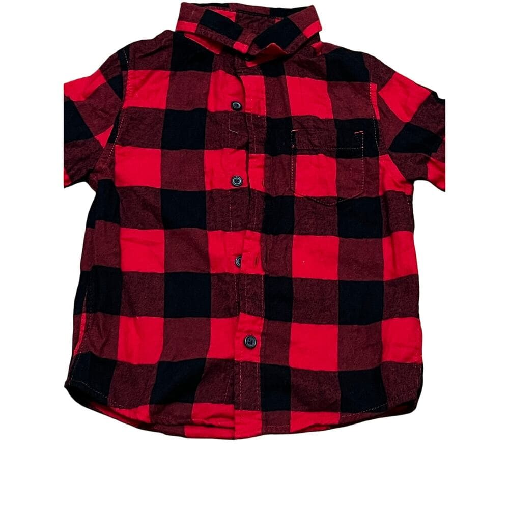 Cat & Jack Kids Long Sleeve Red & Black Size 4 T