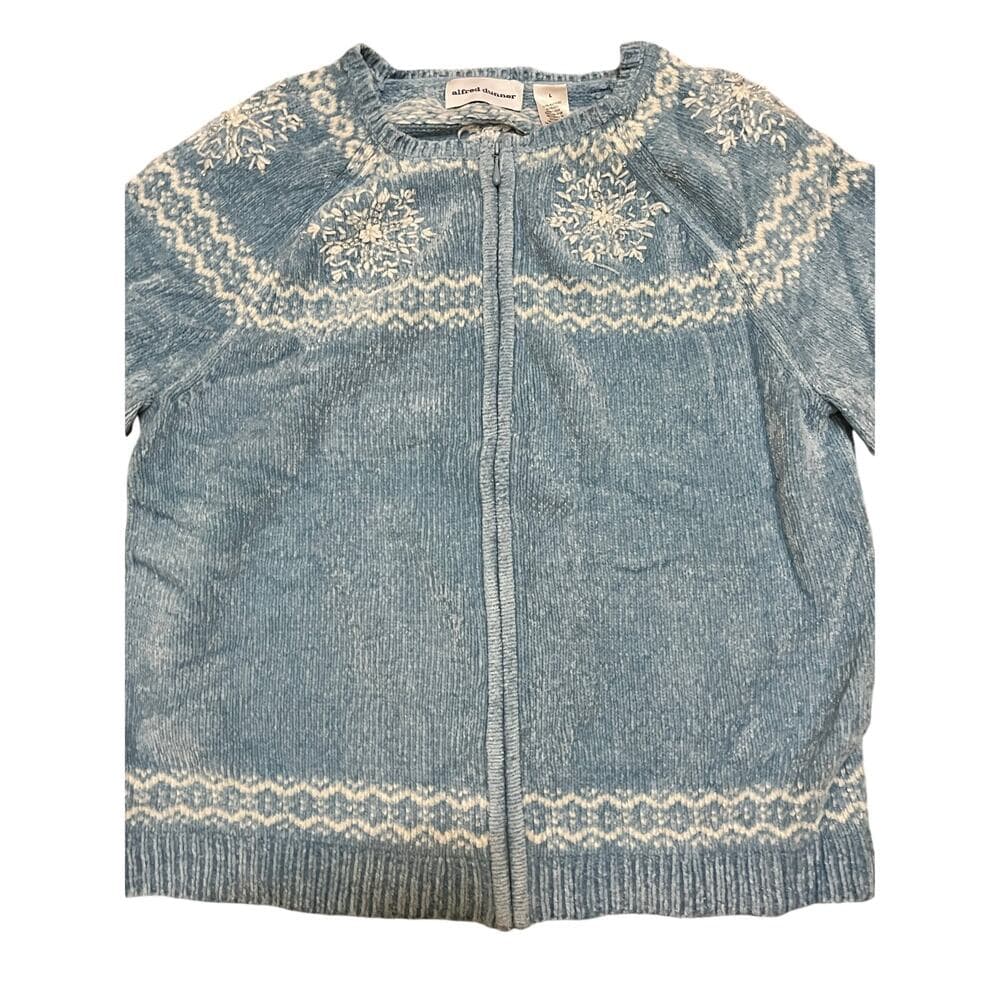 Alfred Dunner Blue Women’s Sweater Size Large 100% Acrylic