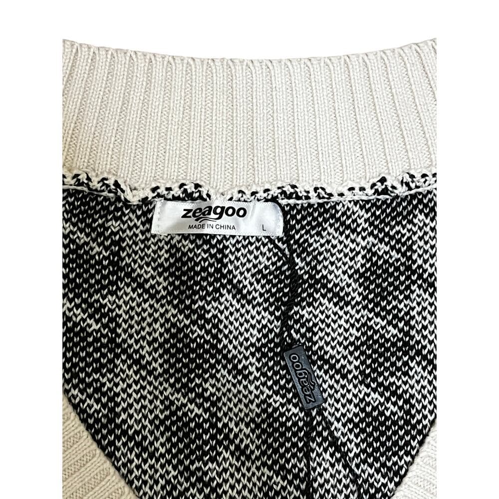 Zeagoo Women’s Houndstooth Sweater Size Large