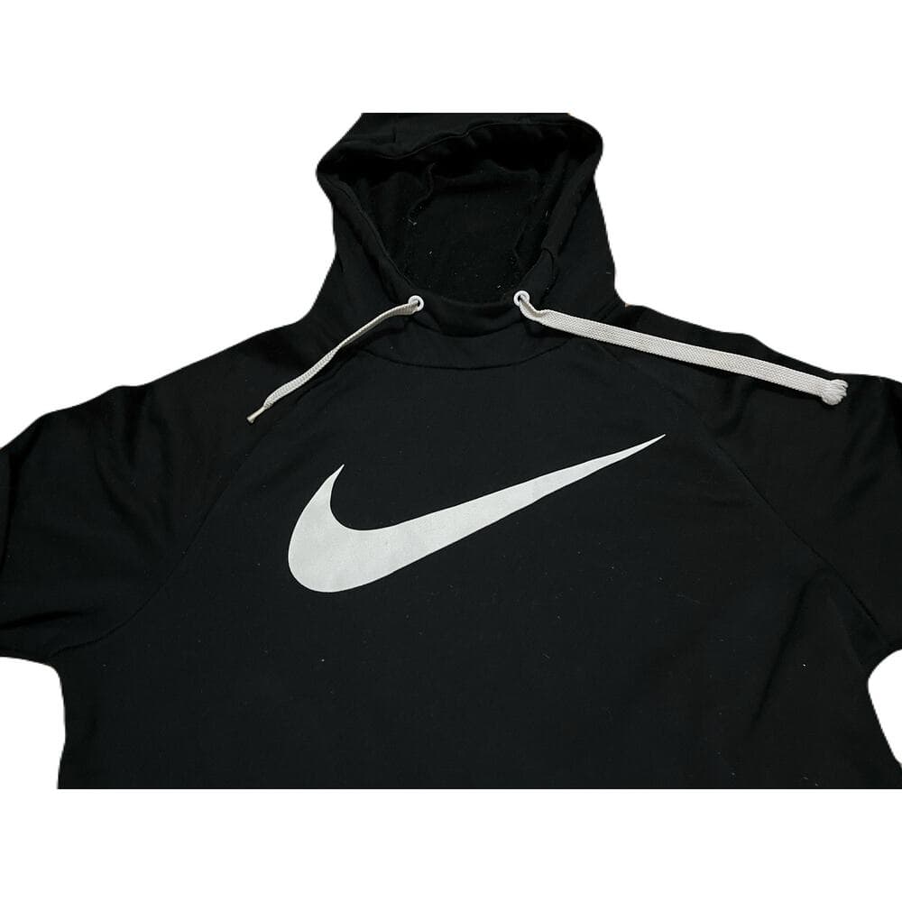 Nike Black Hoodie With White Nike Check Size Medium