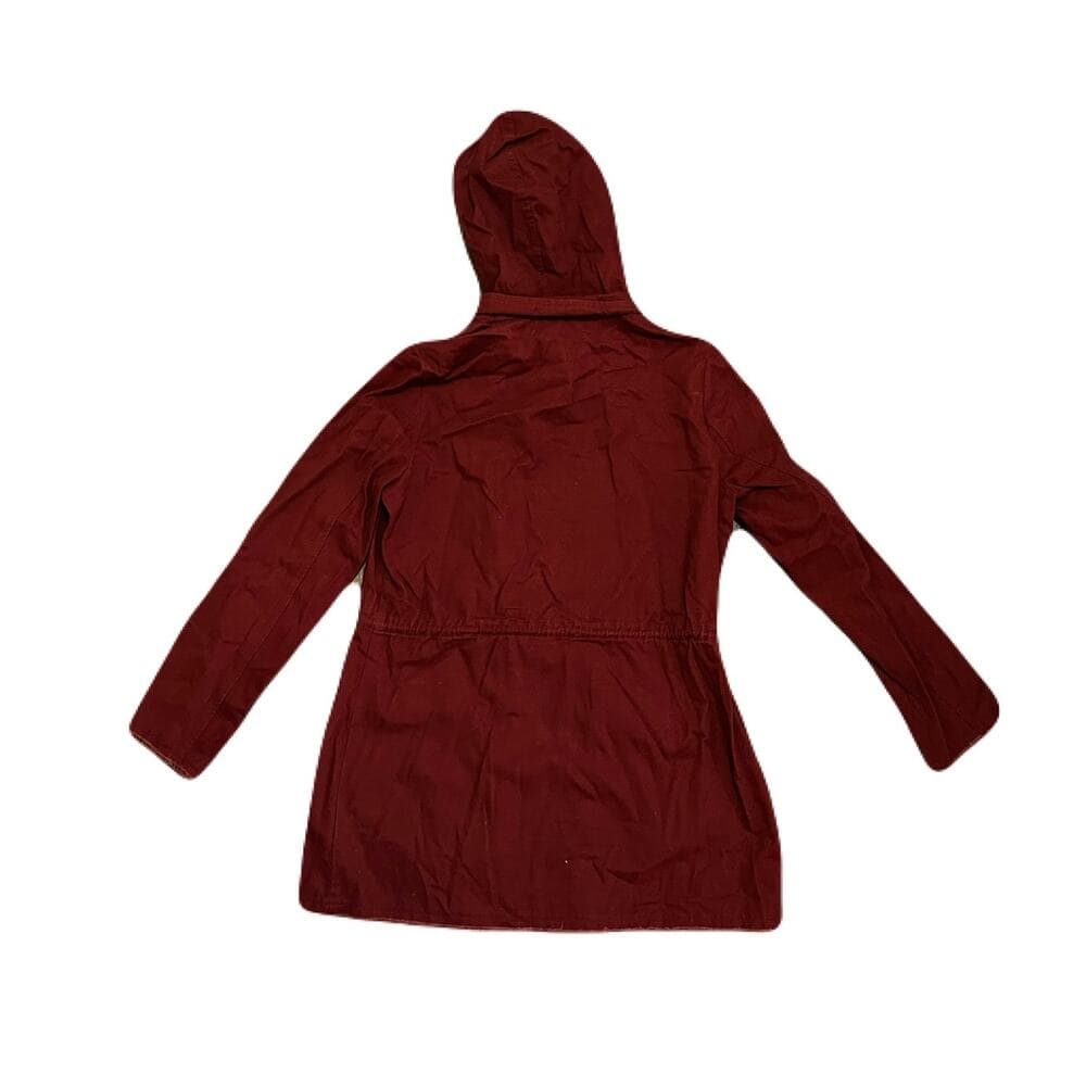 Just fab burgundy woman long jacket size small