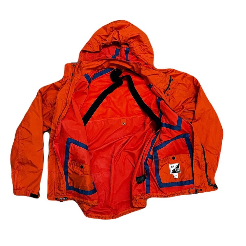 H & M Orange Windbreaker Men’s Jacket In Mint Condition Size XL