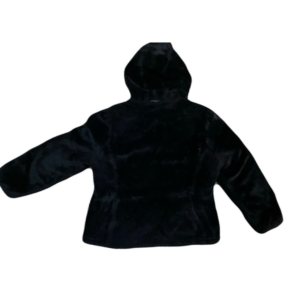 Andrew Marc Ladies' Ultra Soft Attached Hood Reversible Jacket (S, Black) XL