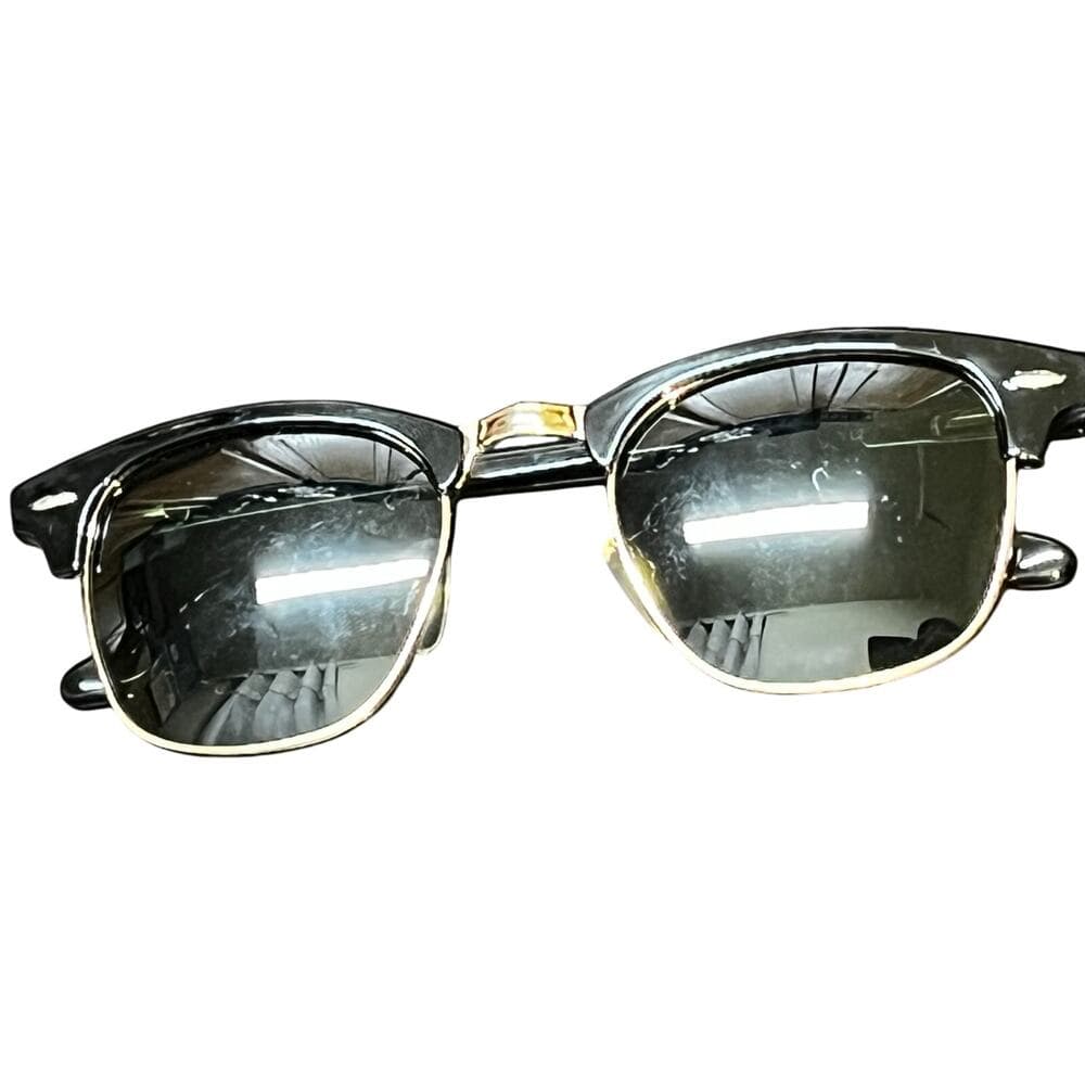 Black Men’s Sunglasses With Gold Lining Eye-Max 8504 Shinning Black 49-21-143 L2