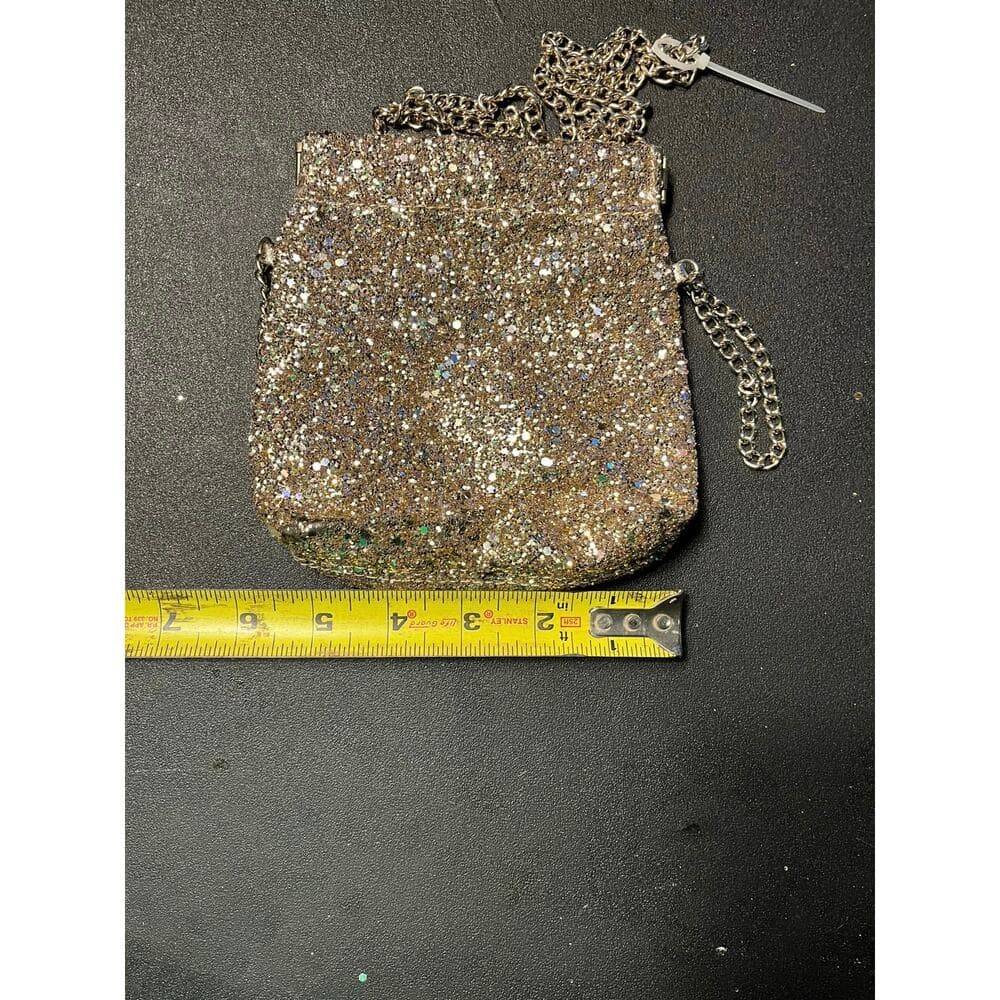 Women’s Gold sparkly mini bag 5” L X 5” W