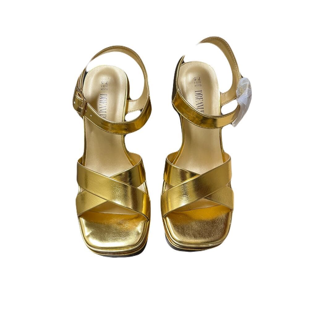 Dream Pairs Women’s Shoes Gold-Metallic Size 7.5