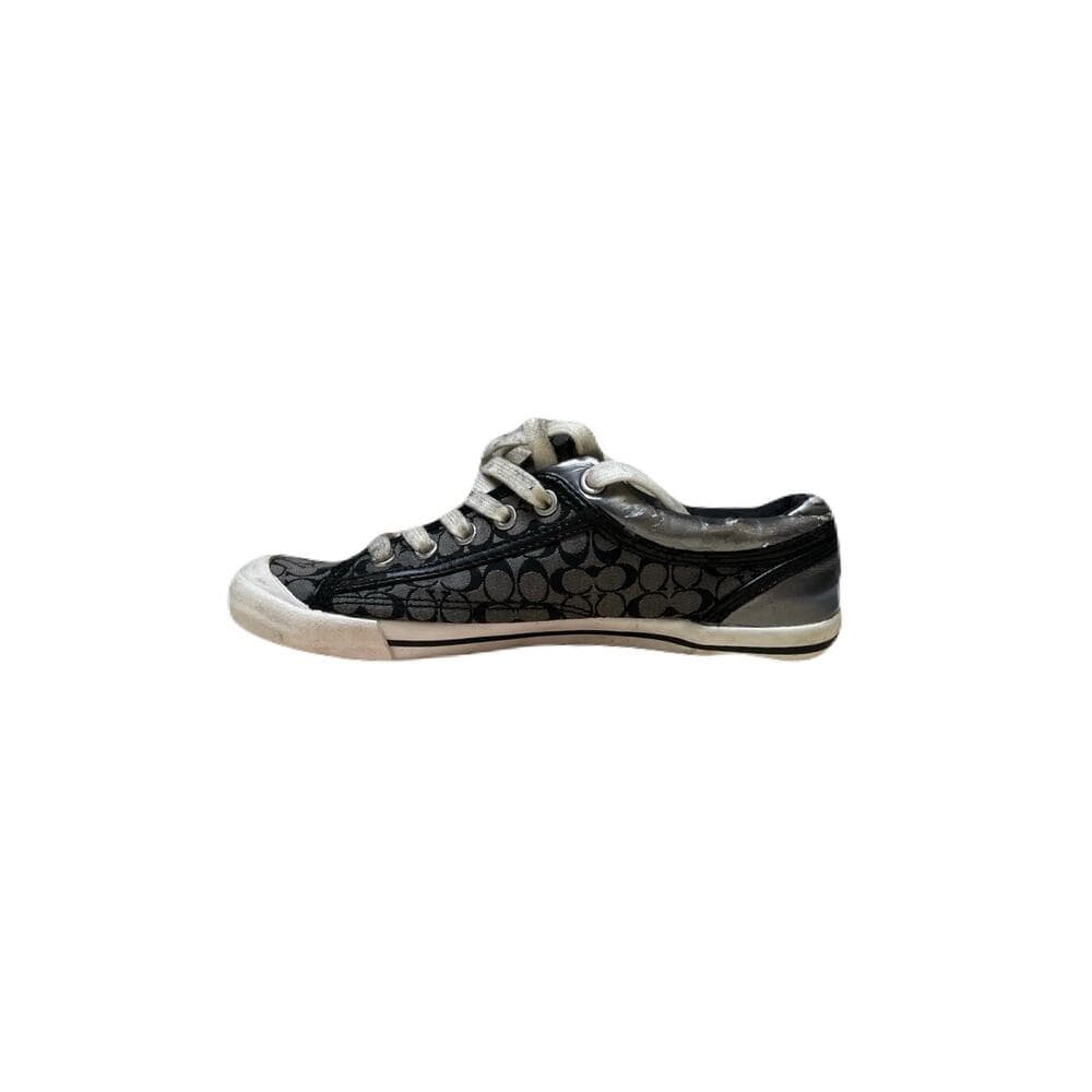 coach francesca Shoes Black pewter Used Authentic Size 7 in fair condition