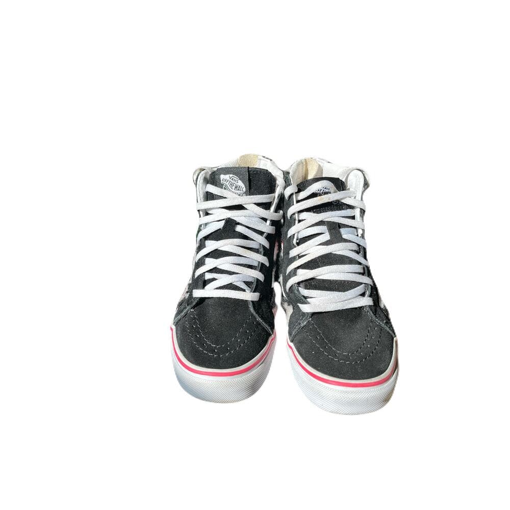VANS SK8 Hi Zippered Pink-Stars Fuzzy-Checks 507698 Kids Size 3