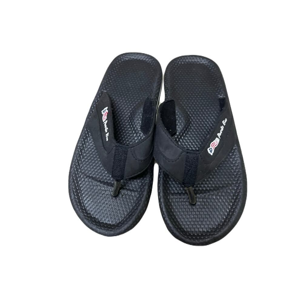 Puerto Rico black slippers size 8