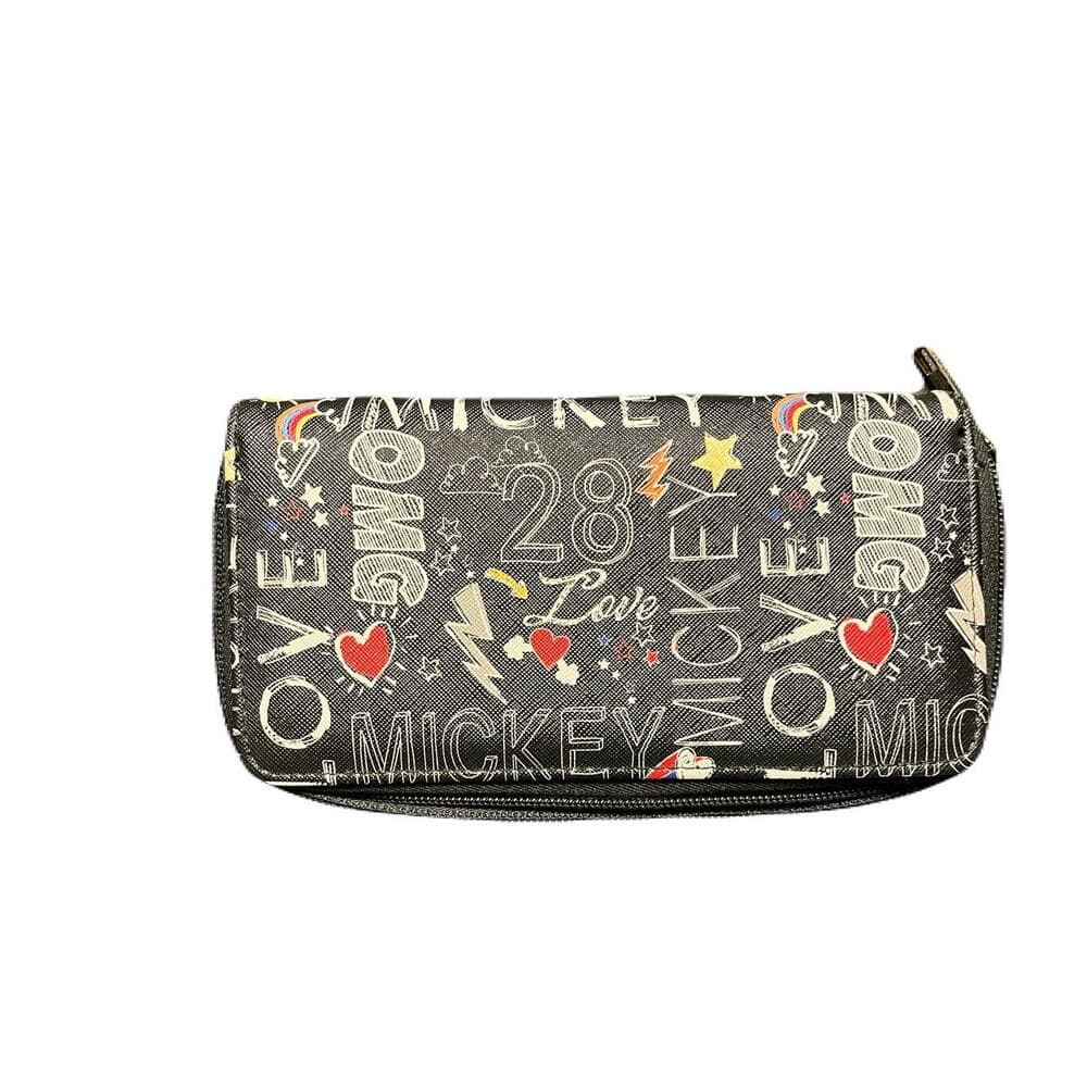 Black Mickey Mouse Women’s Wallet 8” W X 4” L