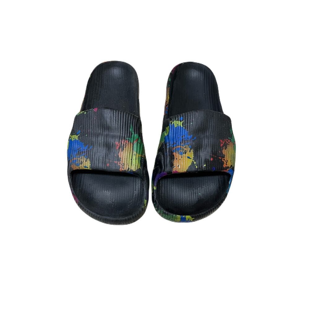 Black & Colorful Women’s Slippers Size 9.5