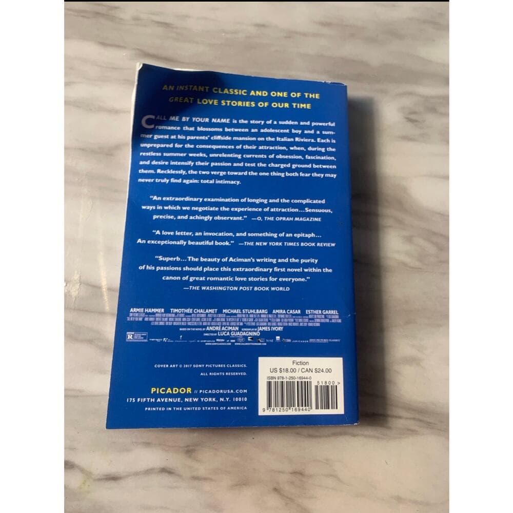 Call Me By Your Name Book