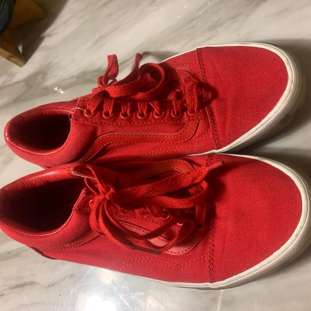 Size 7 - VANS Old Skool OTW Foxing - Translucent Red