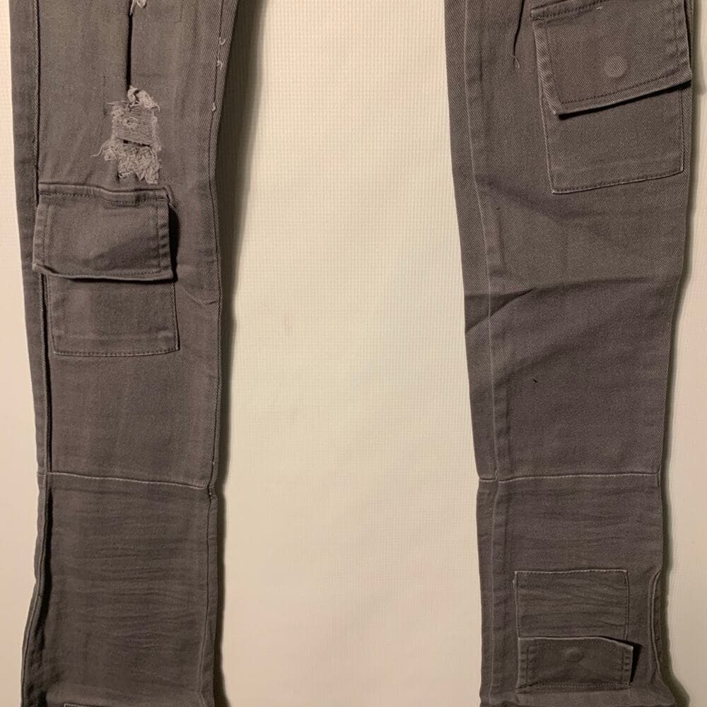 Si Tu Veux Superstack Grey Mens Jeans Size 30