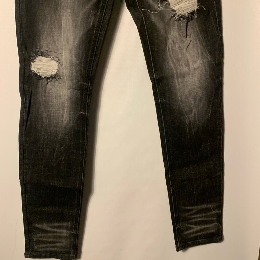Si Tu Veux Superstack Black Mens Jeans Size 32