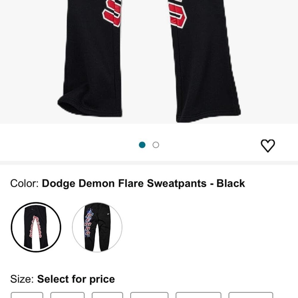 Dodge Demon Flare Sweatpants - Black
