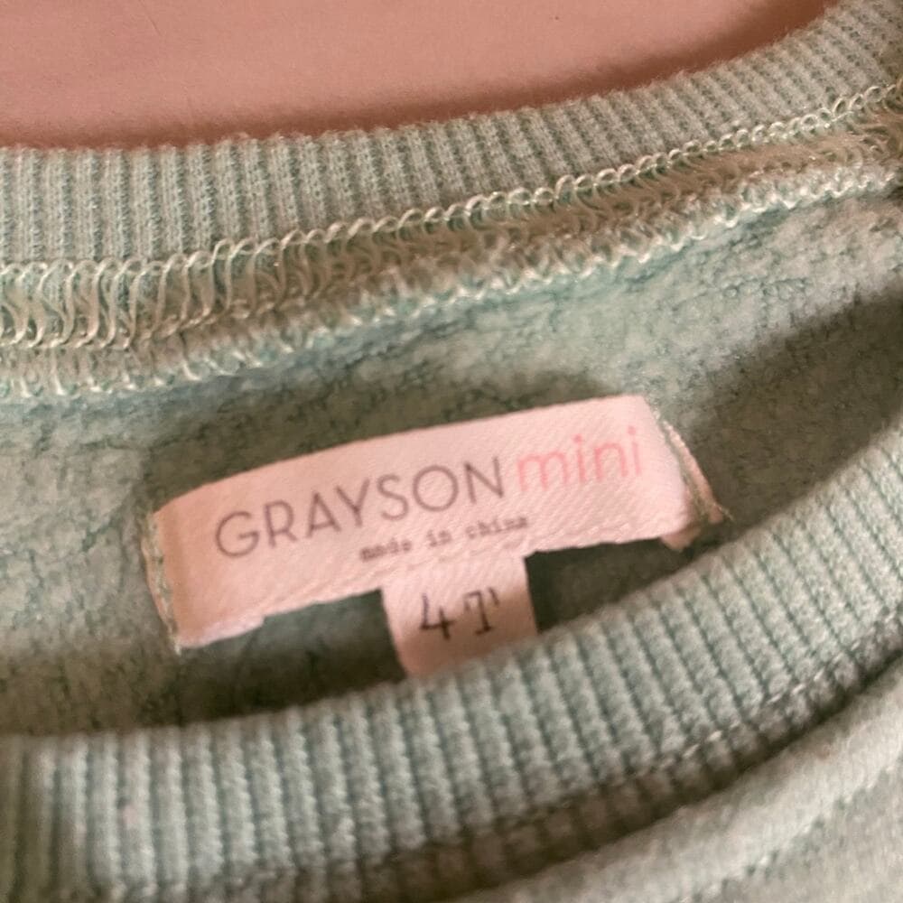 Grayson Mini Toddler Girls' Tie Waist Sweatshirt - Teal Green