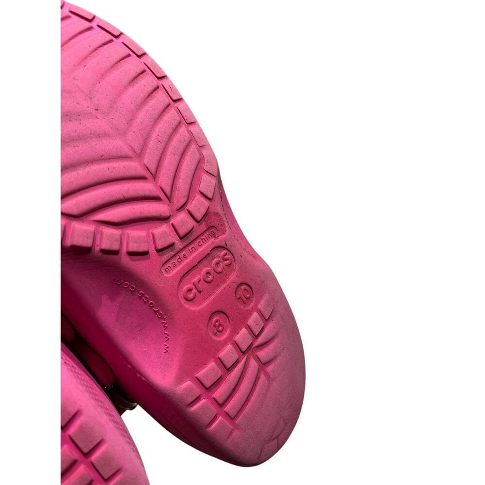 Crocs Womens Shoes Size 10 Pink Rubber Activewear Slip Ons