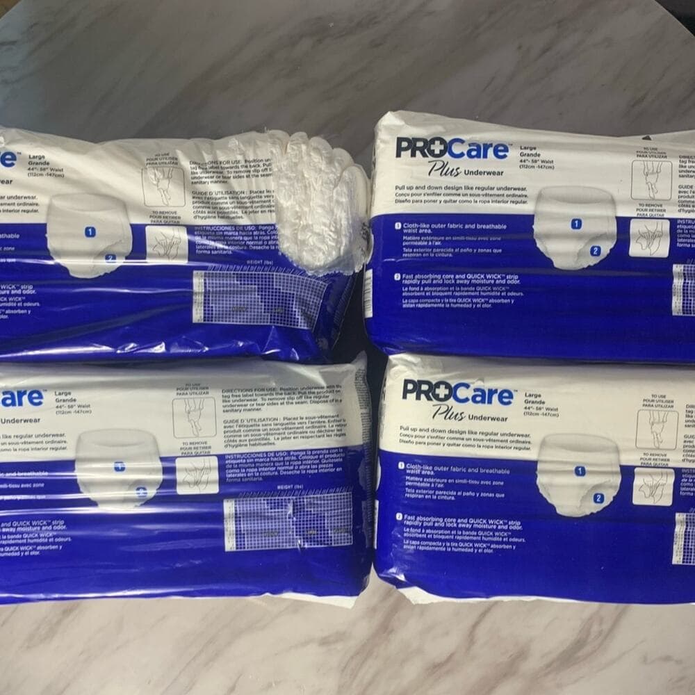 Procare Protective Underwear Large 44"-58" (4 Packs Of 25)