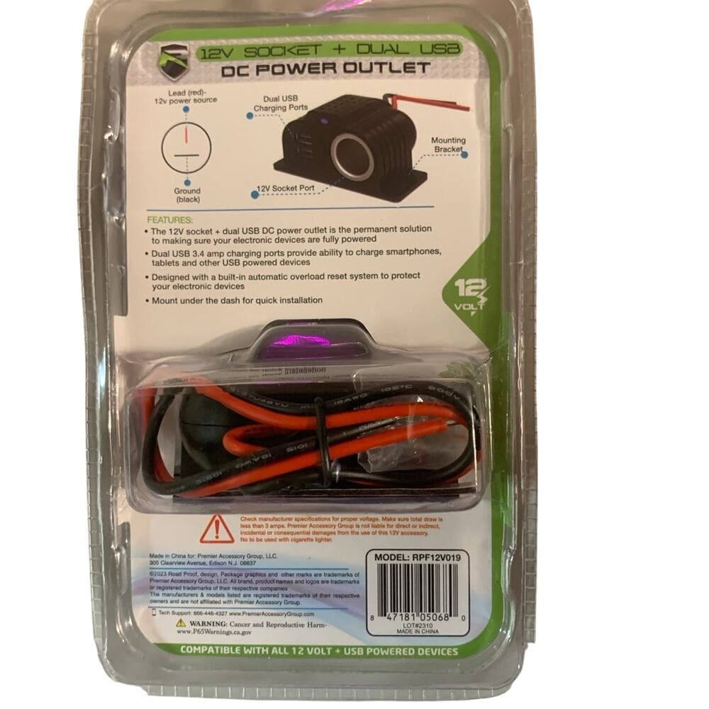Road Proof 12 v Socket + Dual USB