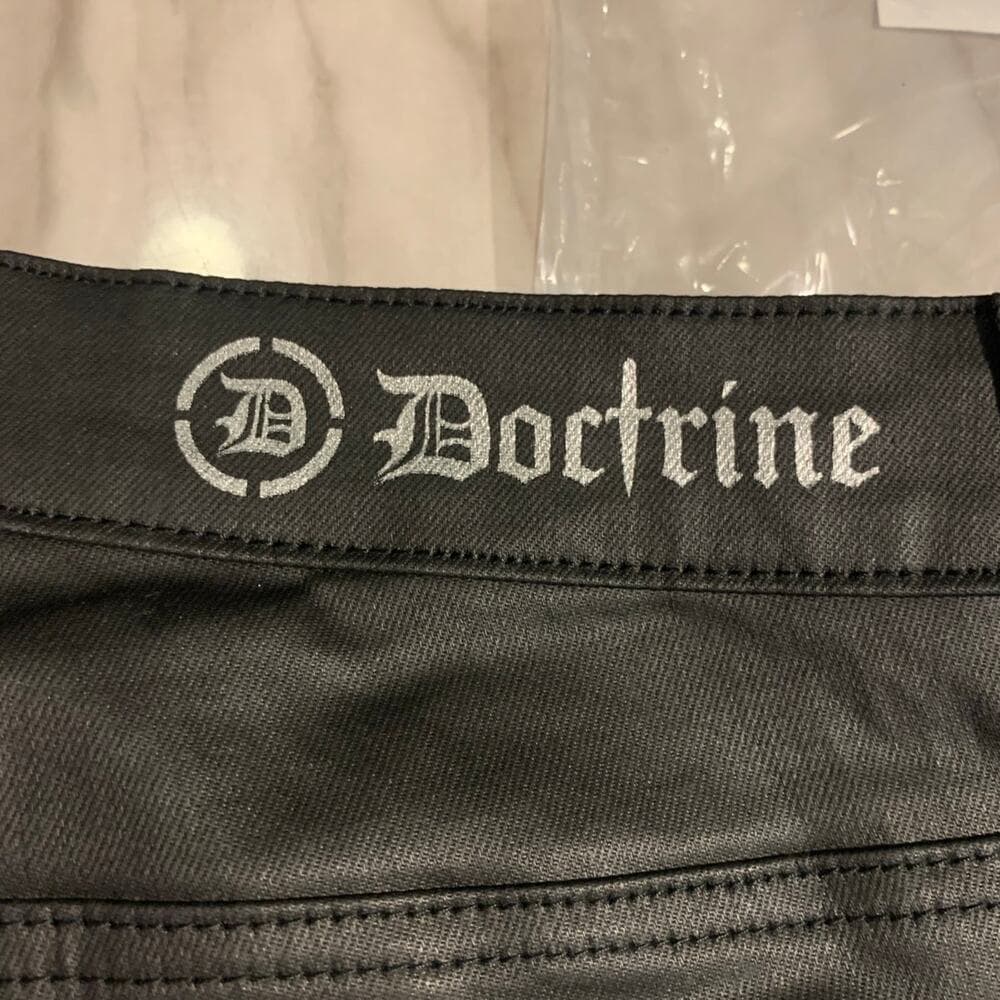 Doctrine Superstack Black Wax Mens Jeans Size 40
