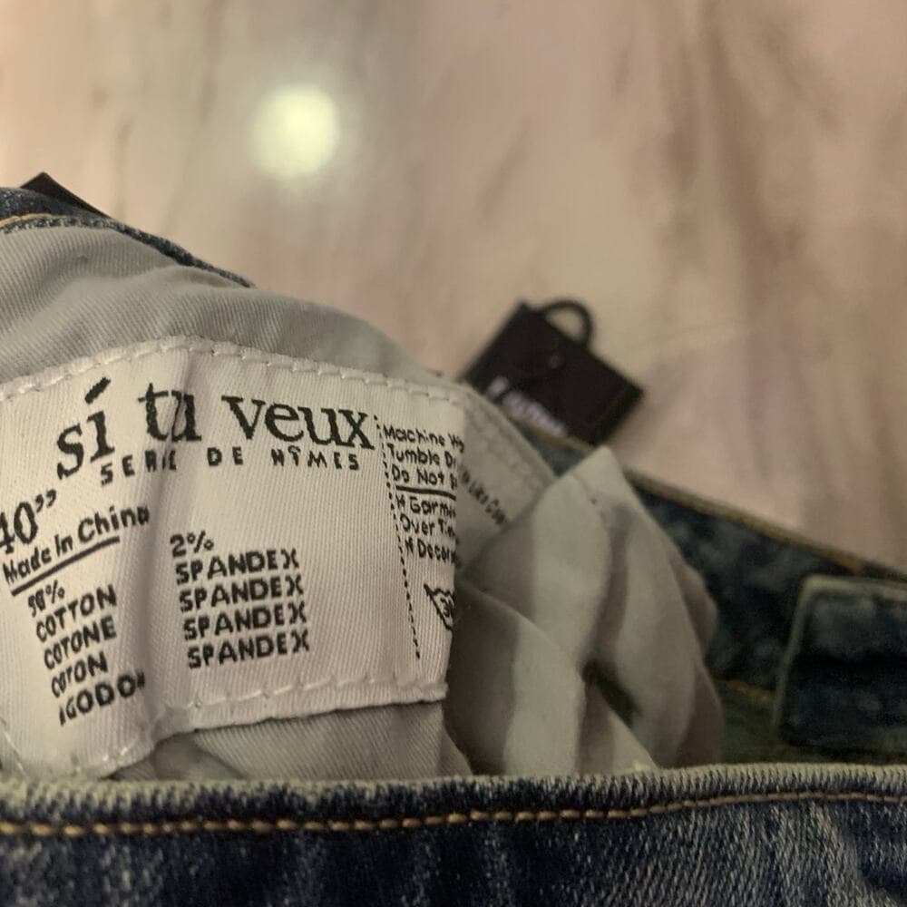 Si Tu Veux Superstack Indigo Wash Mens Jeans Size 40