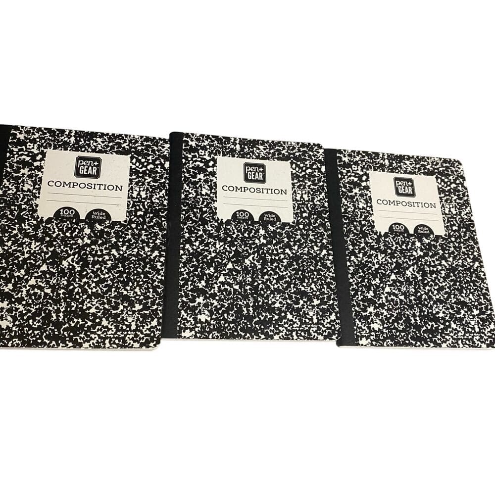 3 pack of composition notebook