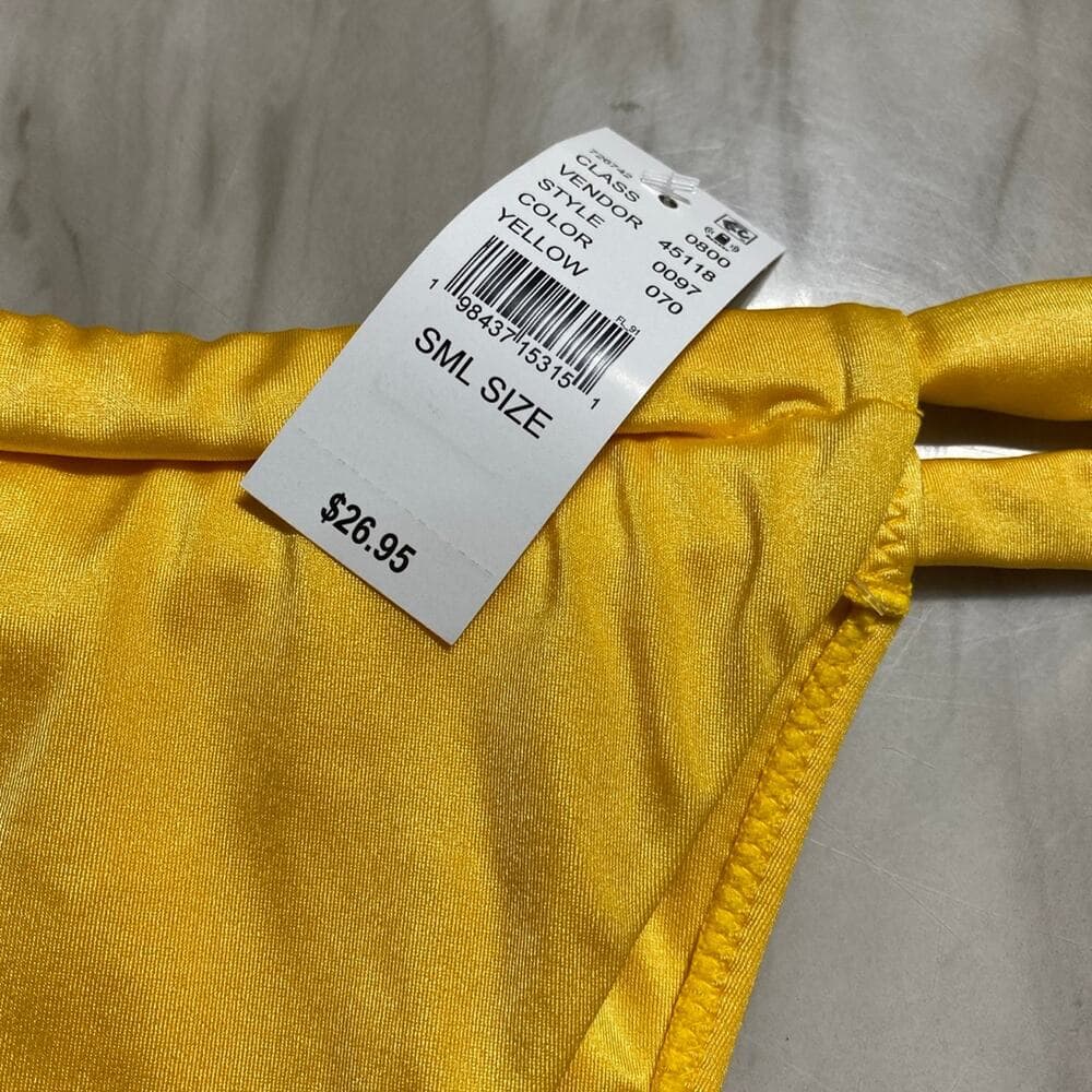 2 piece yellow swimwear