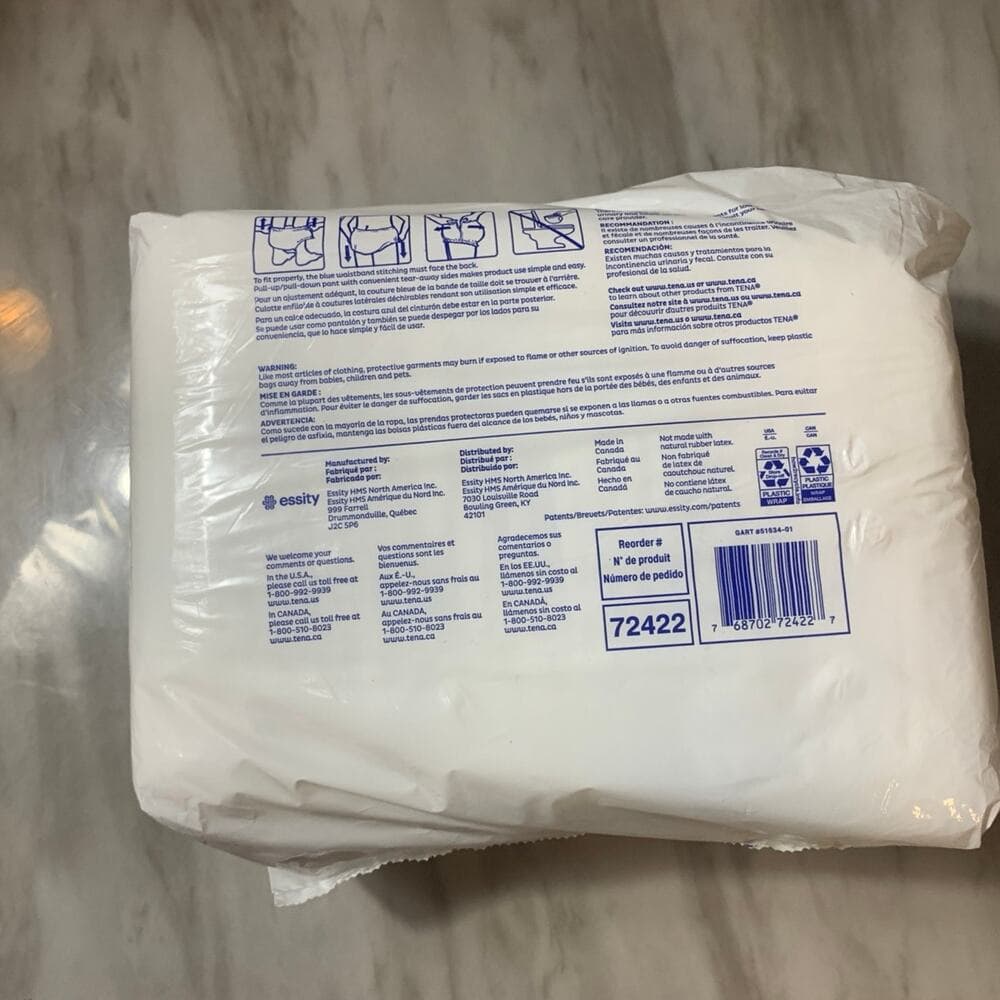 TENA Dry Comfort Disposable Unisex Adult Absorbent Underwear Medium 20 Ct