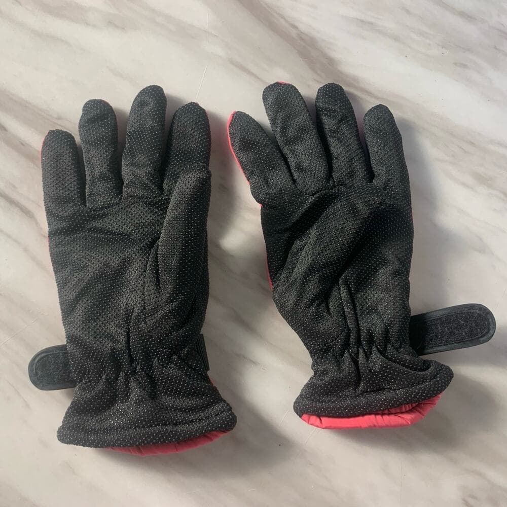 Winter Water Resistant Easy Grip Fleece Thermal Skiing Work Gloves Mittens Pink