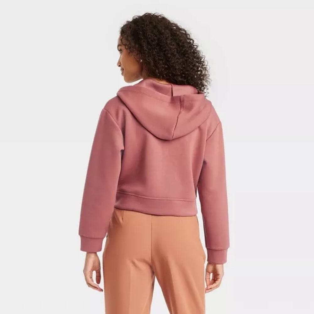 Women's Double Knit Zip Hoodie Sweatshirt - A New Day™